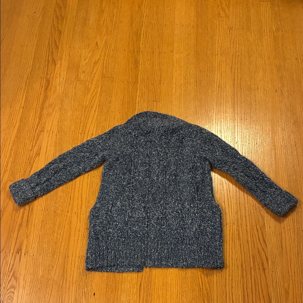 GAP Kids Heathered Blue Cardigan with knitted belt. - Picture 4 of 7